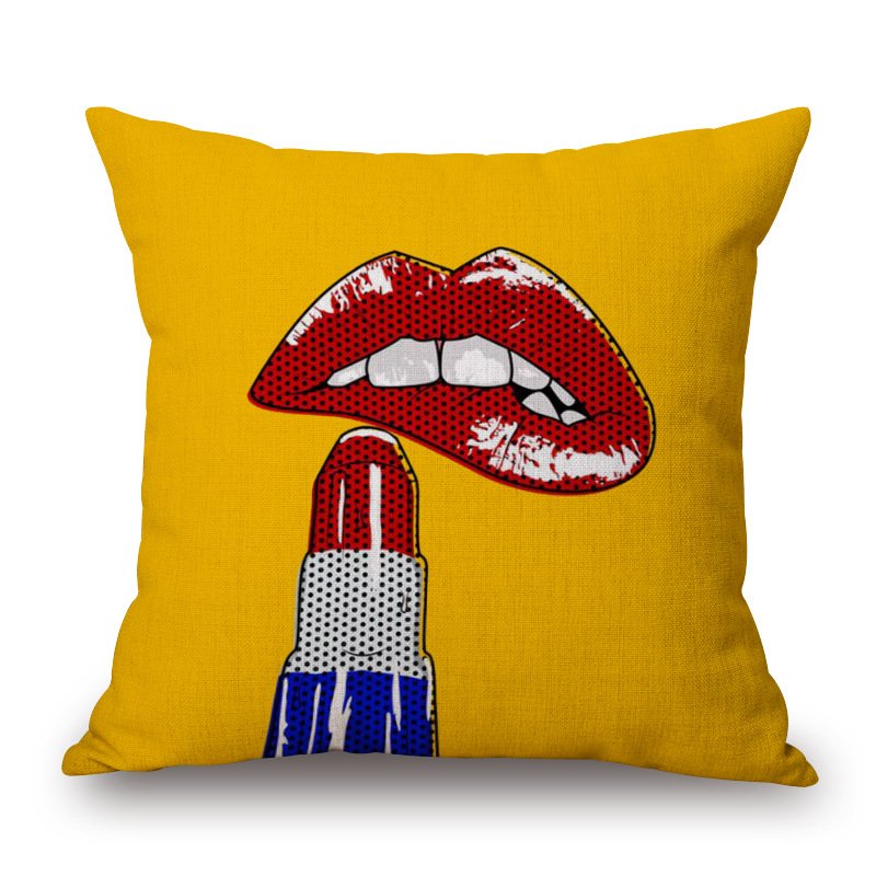 Декоративная подушка Lips Alone Мульти Декоративная подушка Lips Alone Мульти во Владивостоке | Loft Concept