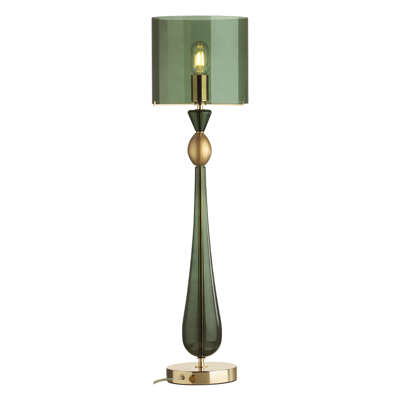 Настольная лампа Roser Green Table Lamp Зеленый Золотой во Владивостоке | Loft Concept 