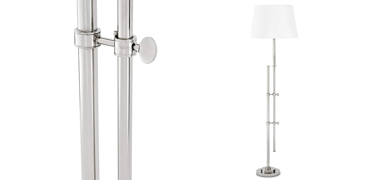 Торшер Eichholtz Floor Lamp Gordini Nickel - фото