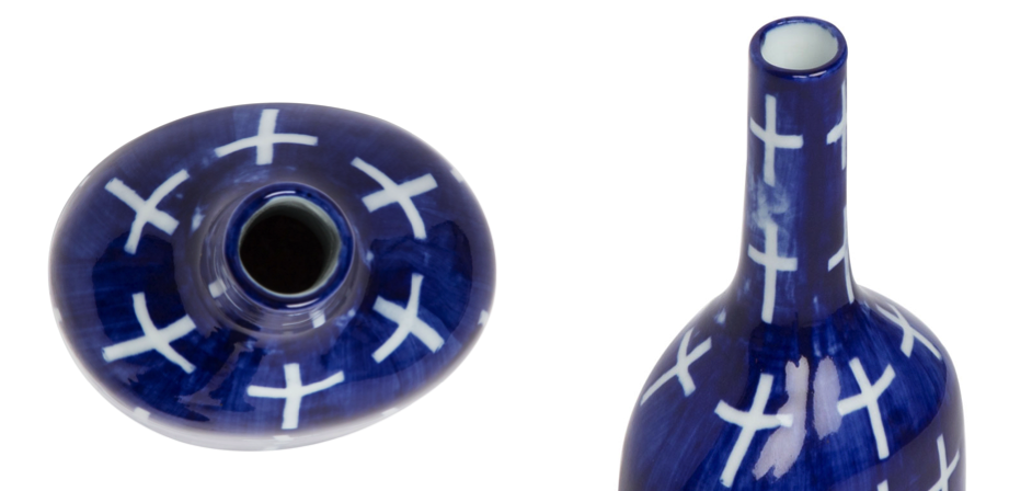 Ваза blue & white ornament Blue Bottle Ваза blue & white ornament Blue Bottle - Loft-Concept во Владивостоке