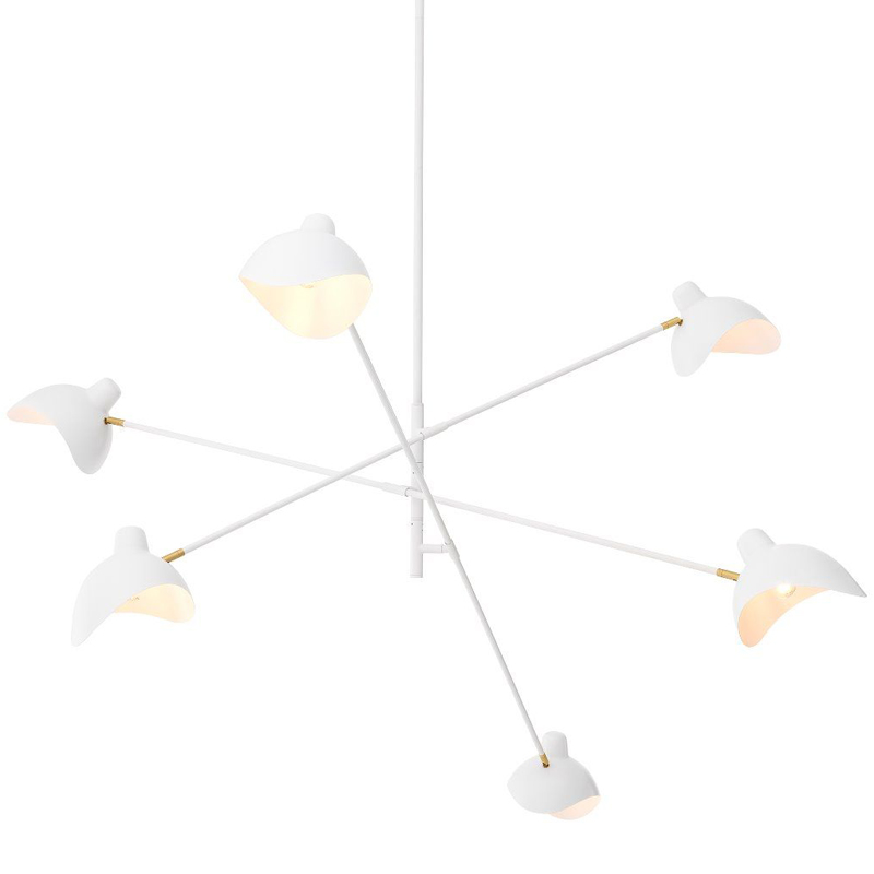 Люстра Eichholtz Chandelier Meryll White Латунь Античная полированная Белый Люстра Eichholtz Chandelier Meryll White Латунь Античная полированная Белый во Владивостоке | Loft Concept