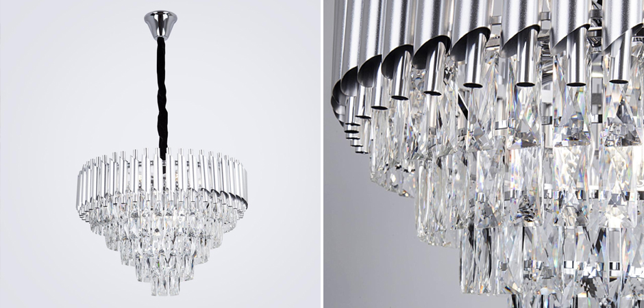 Круглая многоярусная люстра Empire Crystal Silver Круглая многоярусная люстра Empire Crystal Silver - Loft-Concept во Владивостоке