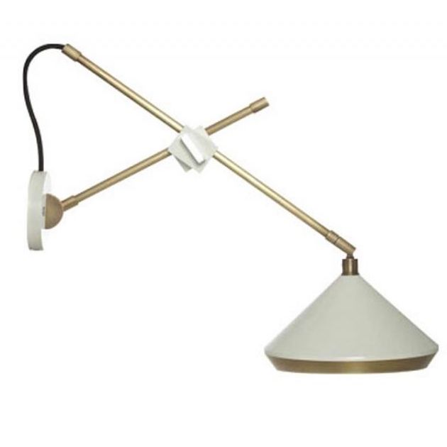 Бра Bert Frank SHEAR SHEAR WALL LIGHT Белый Белый Золотой Бра Bert Frank SHEAR SHEAR WALL LIGHT Белый Белый Золотой во Владивостоке | Loft Concept