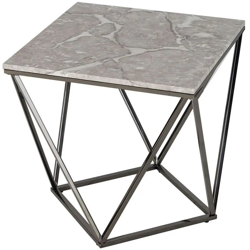 Приставной стол Kovaldzhi Collection Frame Geometry Dark Chrome Бежево-серый Белый Мрамор Bianco Темный хром Приставной стол Kovaldzhi Collection Frame Geometry Dark Chrome Бежево-серый Белый Мрамор Bianco Темный хром во Владивостоке | Loft Concept