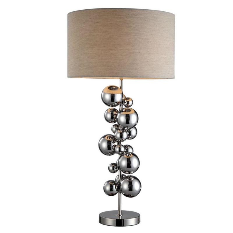 Настольная лампа Chrome Bubbles Table Lamp Темный хром во Владивостоке | Loft Concept 