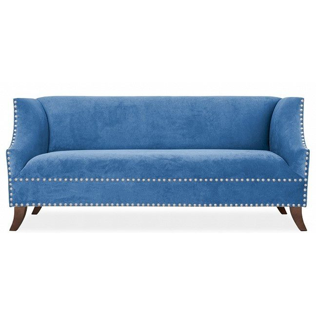 Диван Arc Armrests Sofa Голубой Коричневый во Владивостоке | Loft Concept 
