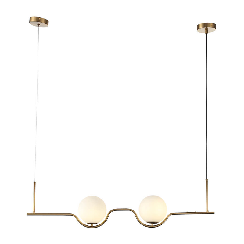 Люстра B.LUX C Ball Linear Латунь Белое матовое стекло Люстра B.LUX C Ball Linear Латунь Белое матовое стекло во Владивостоке | Loft Concept