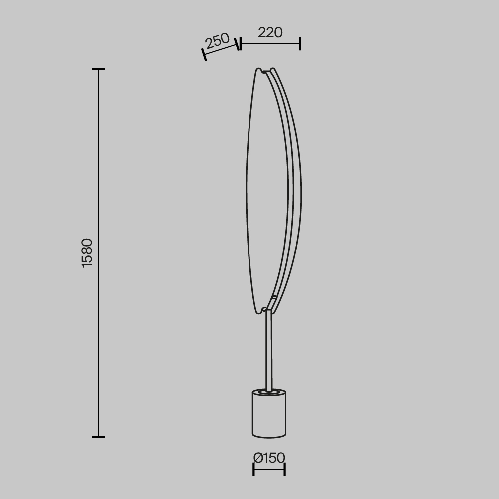Напольный торшер светодионый Breeze 3000К 33Вт во Владивостоке