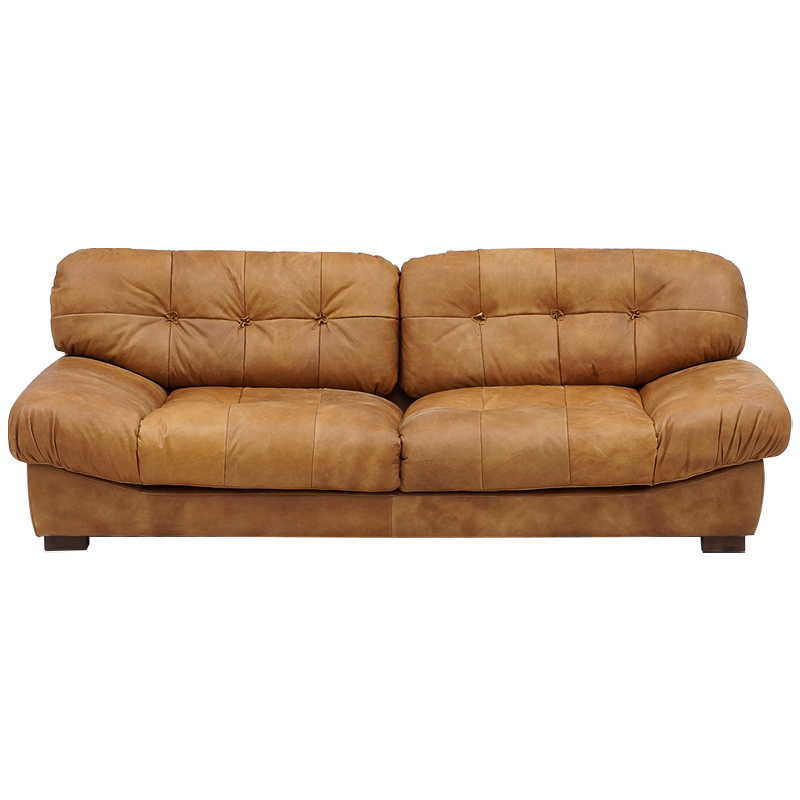 Диван кожаный Harlan Leather Sofa Коричневый Диван кожаный Harlan Leather Sofa Коричневый во Владивостоке | Loft Concept