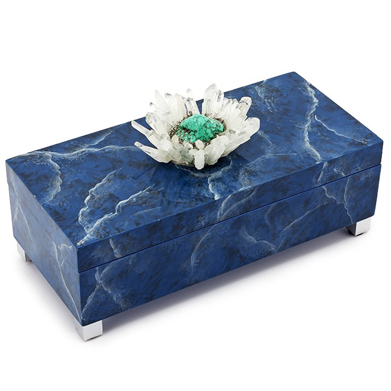 Шкатулка BOX KRIZIA BLUE Сапфирово-синий Шкатулка BOX KRIZIA BLUE Сапфирово-синий во Владивостоке | Loft Concept