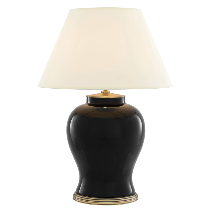 Настольная лампа Eichholtz Table Lamp Mundon Белый Черный Латунь Античная полированная Настольная лампа Eichholtz Table Lamp Mundon Белый Черный Латунь Античная полированная во Владивостоке | Loft Concept