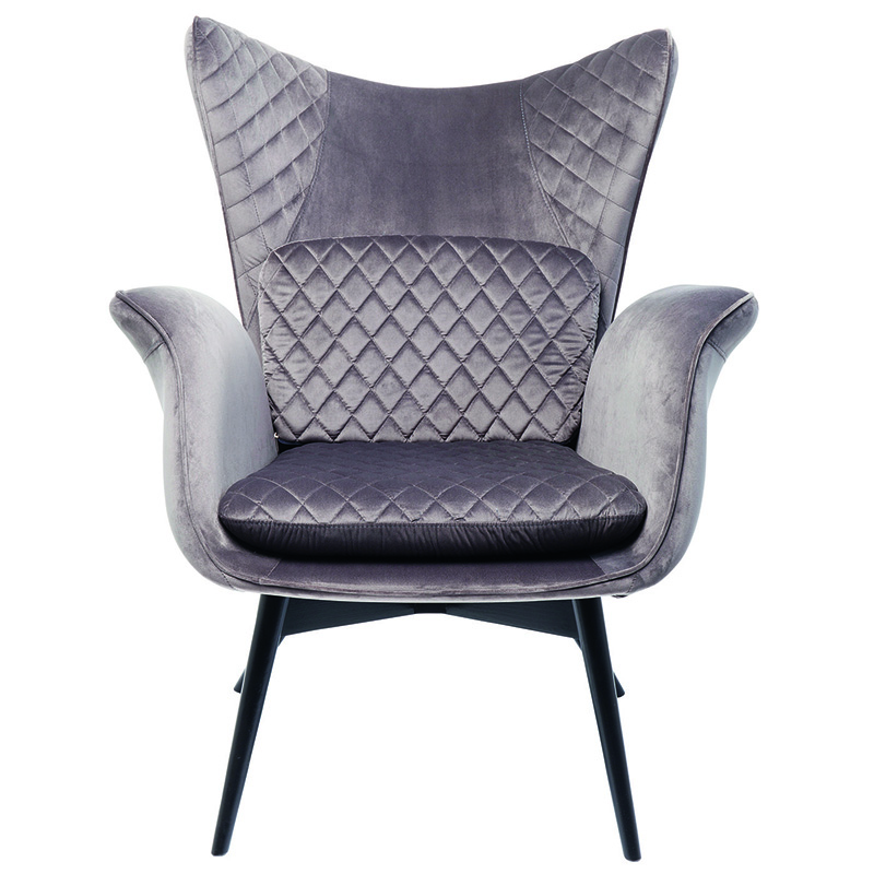 Кресло Gray Velvet Throne Серый Кресло Gray Velvet Throne Серый во Владивостоке | Loft Concept