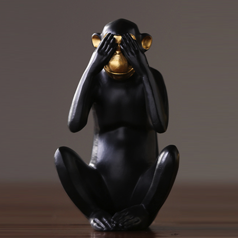 Статуэтка Monkey dont see Черный Статуэтка Monkey dont see Черный во Владивостоке | Loft Concept