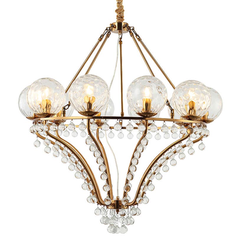 Люстра Melaine Chandelier gold Золотой Прозрачный (Transparent) Люстра Melaine Chandelier gold Золотой Прозрачный (Transparent) во Владивостоке | Loft Concept