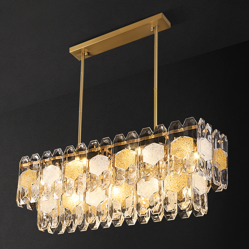 Люстра Oswalda Linear Chandelier Золотой Люстра Oswalda Linear Chandelier Золотой во Владивостоке | Loft Concept