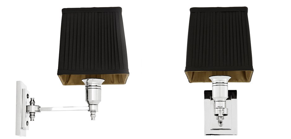 Бра Wall Lamp Lexington Single Nickel+Black Бра Wall Lamp Lexington Single Nickel+Black - Loft-Concept во Владивостоке