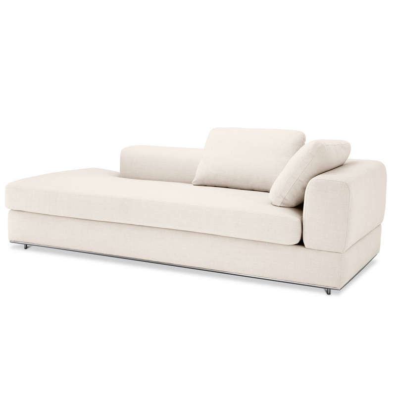Кушетка Eichholtz Sofa Canyon Right Молочный Нержавеющая сталь Кушетка Eichholtz Sofa Canyon Right Молочный Нержавеющая сталь во Владивостоке | Loft Concept