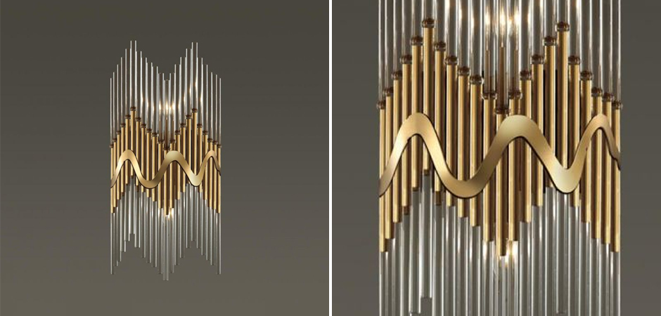Бра Bronze Pipes стеклянное Бра Bronze Pipes стеклянное - Loft-Concept во Владивостоке