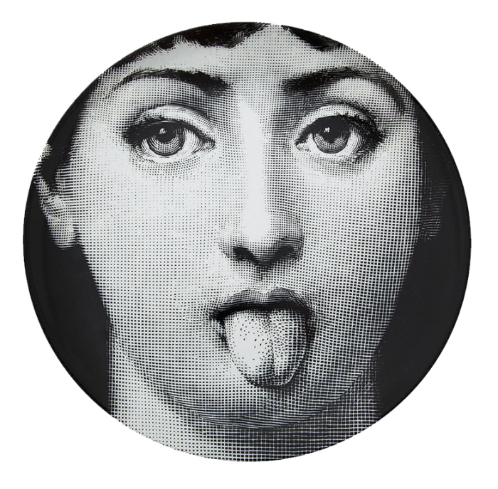 Декоративная тарелка Fornasetti 082 Черный Декоративная тарелка Fornasetti 082 Черный во Владивостоке | Loft Concept