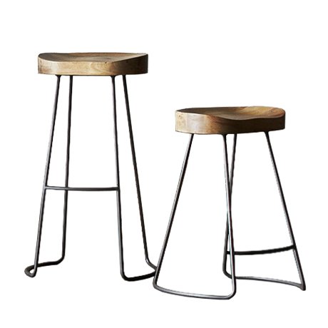 Барный стул The Tractor Bar&Dining Stool Древесина Черный во Владивостоке | Loft Concept 