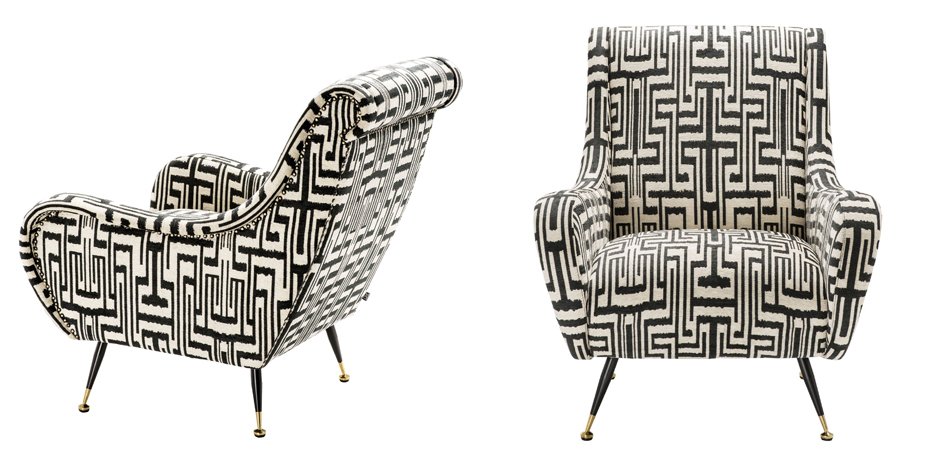 Кресло Eichholtz Chair Giardino Ozbek Black Кресло Eichholtz Chair Giardino Ozbek Black - Loft-Concept во Владивостоке