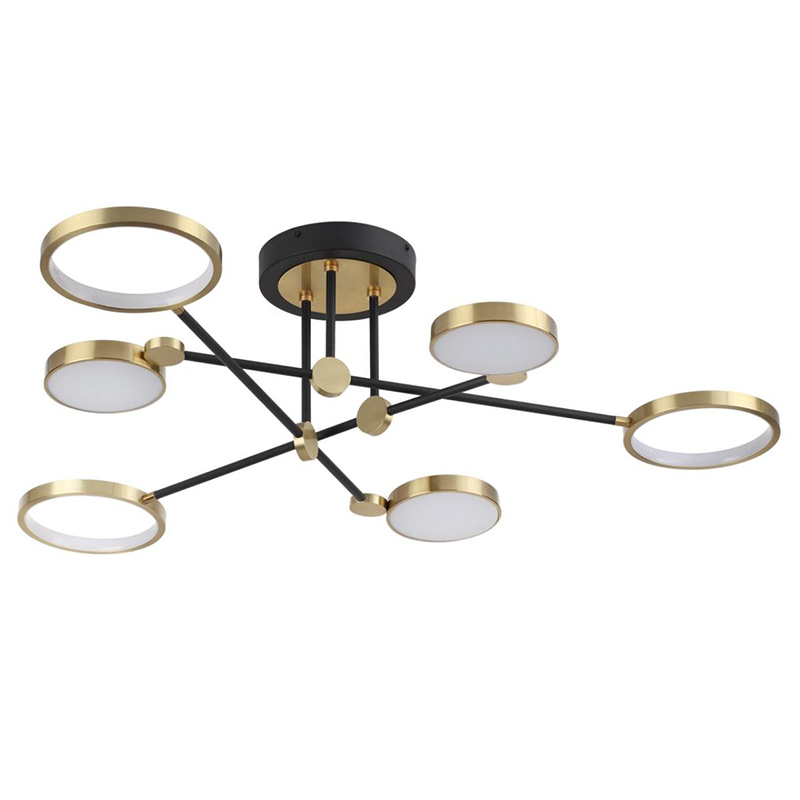 Потолочная люстра Bendik Ceiling Сhandelier A Золотой Черный Белый Потолочная люстра Bendik Ceiling Сhandelier A Золотой Черный Белый во Владивостоке | Loft Concept