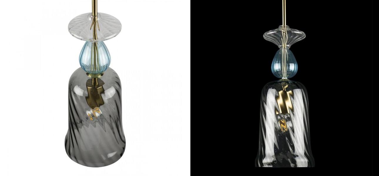 Светильник Flauti Grey Blue D16 см - фото