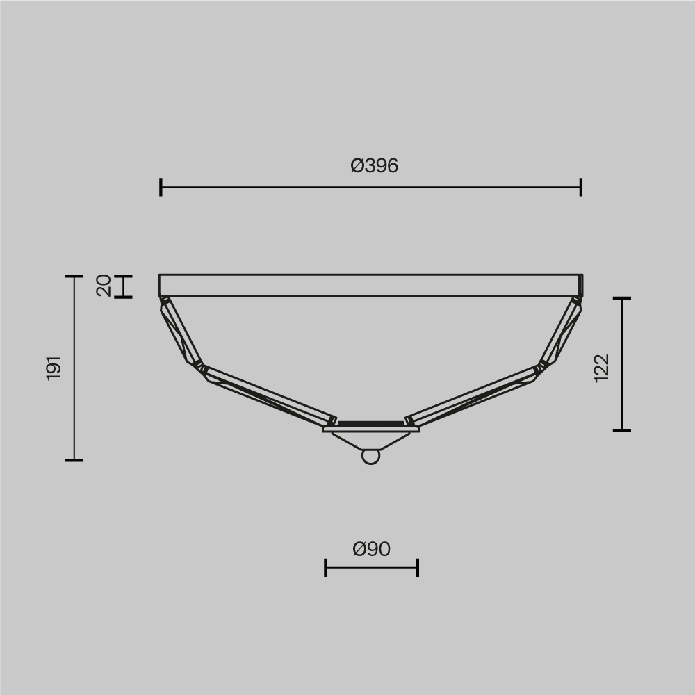 Потолочный светильник Facet E14х4 во Владивостоке