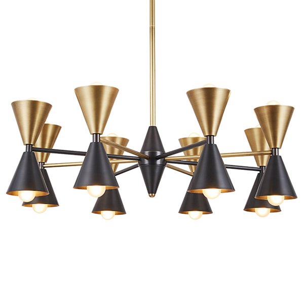 Люстра CAIRO CHANDELIER BLACK AND GOLD Золотой Черный Люстра CAIRO CHANDELIER BLACK AND GOLD Золотой Черный во Владивостоке | Loft Concept