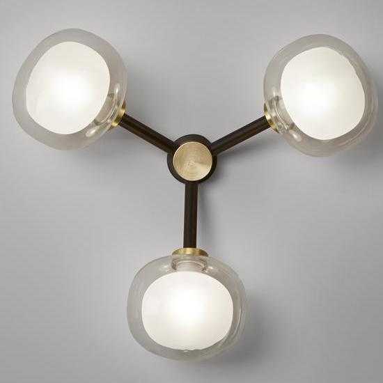 Бра NABILA WALL CEILING LAMP Глянцевое золото Белый Черный Бра NABILA WALL CEILING LAMP Глянцевое золото Белый Черный во Владивостоке | Loft Concept