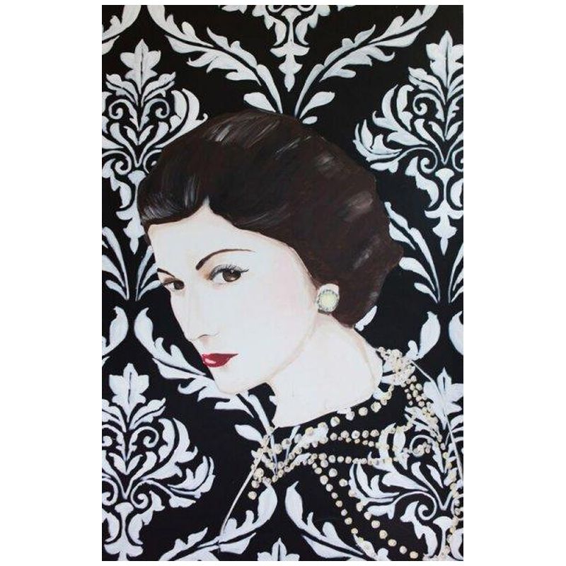 Картина “Coco Chanel with Damask Wallpaper” Мульти Картина “Coco Chanel with Damask Wallpaper” Мульти во Владивостоке | Loft Concept