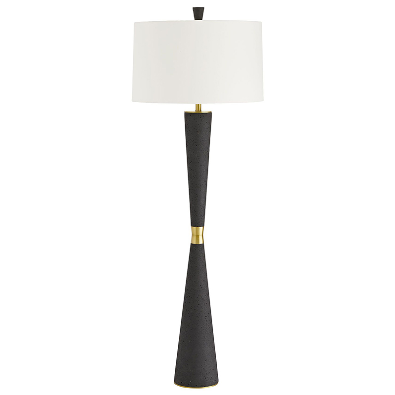 Торшер Arteriors GROM FLOOR LAMP Золотой Белый Черный Торшер Arteriors GROM FLOOR LAMP Золотой Белый Черный во Владивостоке | Loft Concept