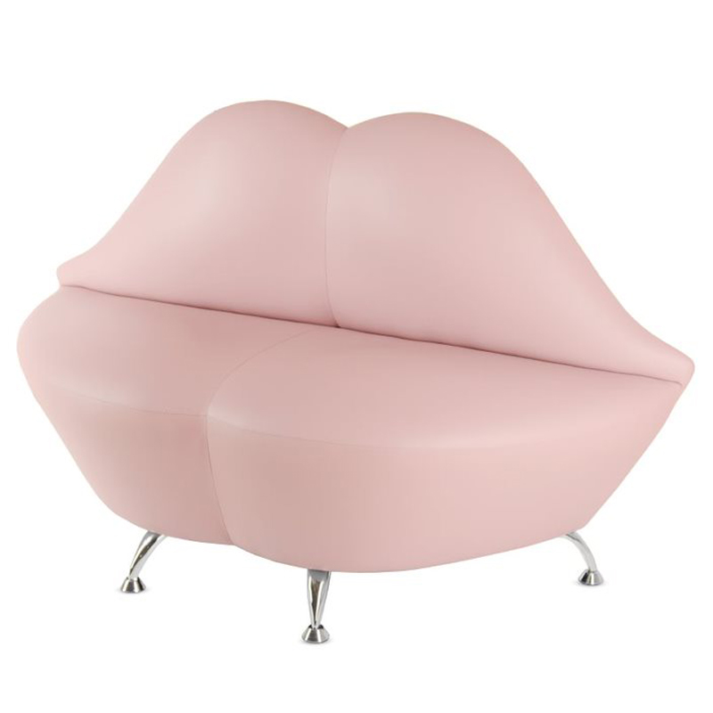 Диван в форме губ Pink Lips Розовый (Rose) Хром во Владивостоке | Loft Concept 