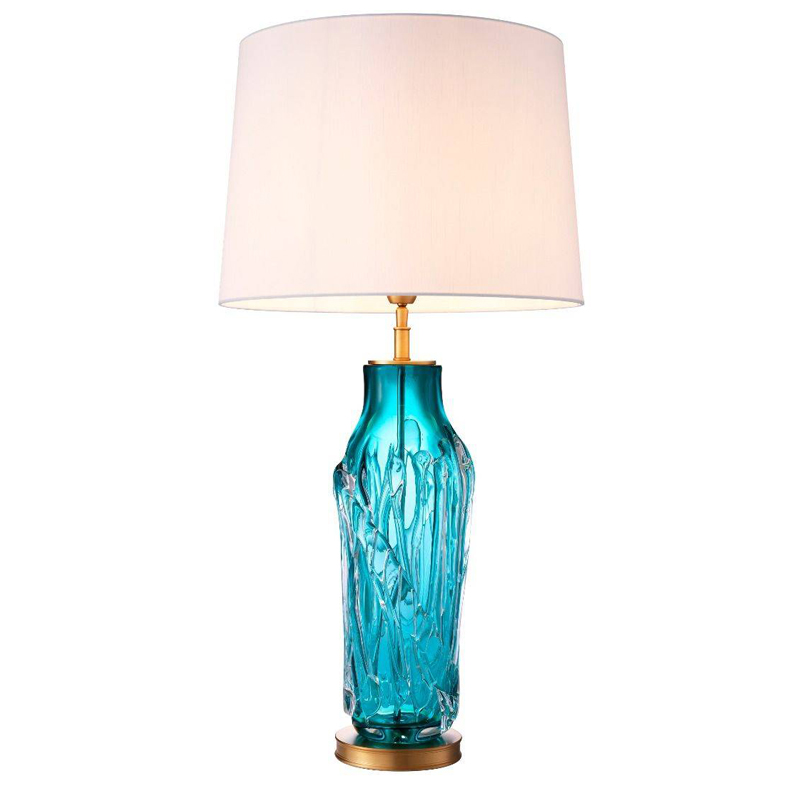 Настольная лампа Eichholtz Table Lamp Torian Бирюзовый Латунь Белый Настольная лампа Eichholtz Table Lamp Torian Бирюзовый Латунь Белый во Владивостоке | Loft Concept