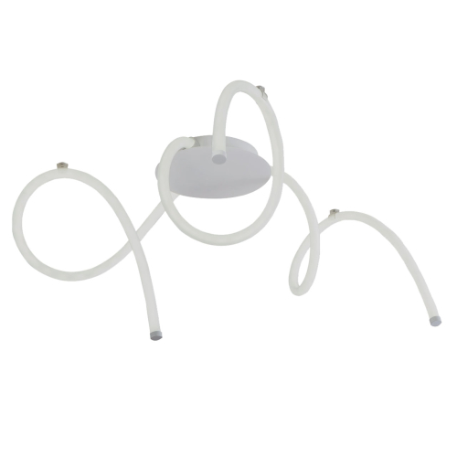 Люстра белого цвета с тремя изогнутыми светодиоидными плафонами Luke Lampco Tracer Lamp Белый во Владивостоке | Loft Concept 