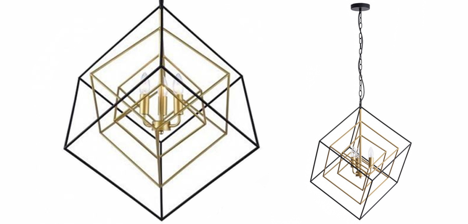 Светильник CUBIST Pendant Black and Gold 3 lamp Светильник CUBIST Pendant Black and Gold 3 lamp - Loft-Concept во Владивостоке