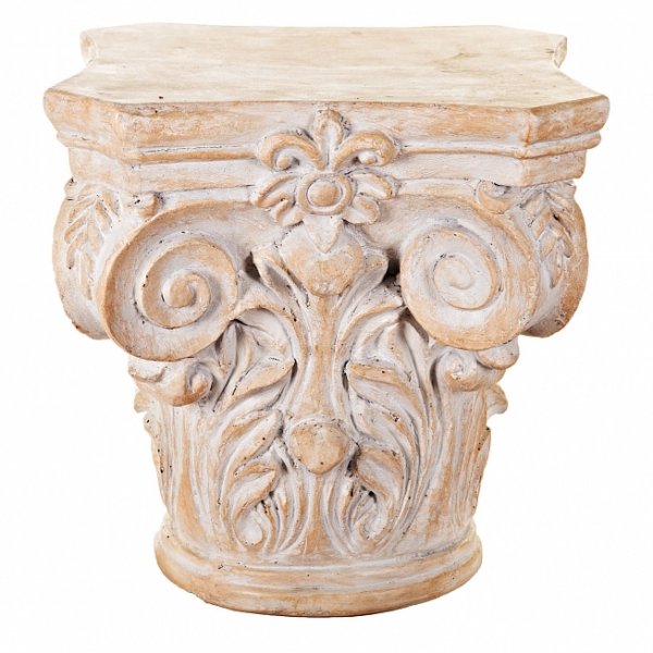 Приставной стол Antique column Бежево-серый Приставной стол Antique column Бежево-серый во Владивостоке | Loft Concept