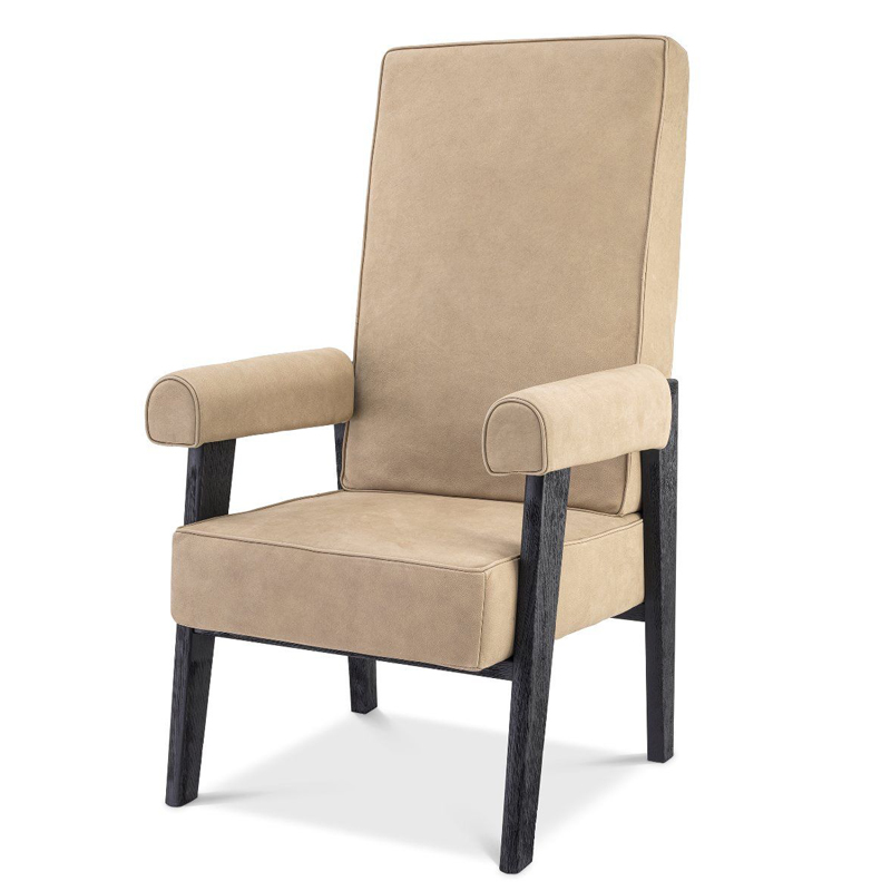 Кресло Eichholtz Chair Milo High Черный Бежевый Кресло Eichholtz Chair Milo High Черный Бежевый во Владивостоке | Loft Concept