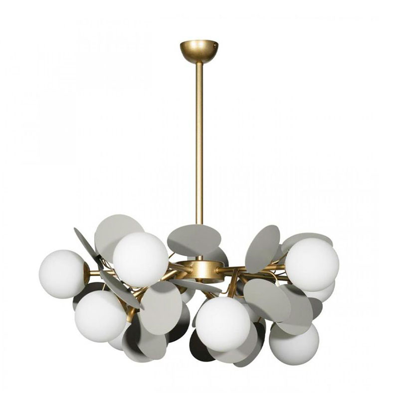 Люстра MATISSE Chandelier Gray 10 ламп Серый Золотой Белый Люстра MATISSE Chandelier Gray 10 ламп Серый Золотой Белый во Владивостоке | Loft Concept