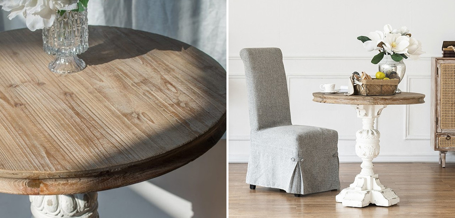 Круглый обеденный стол Aged Wood Круглый обеденный стол Aged Wood - Loft-Concept во Владивостоке