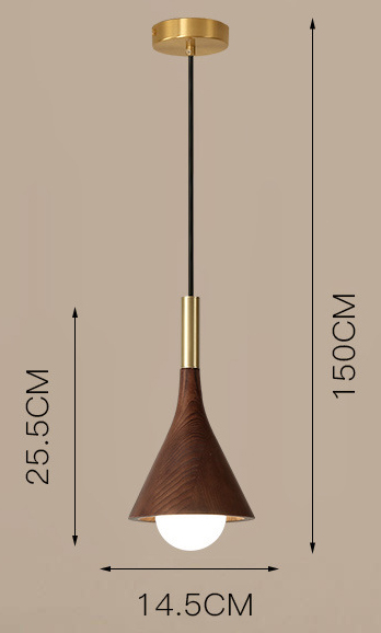 Подвесной светильник с деревянным корпусом конусообразной формы TAPIO Walnut Подвесной светильник с деревянным корпусом конусообразной формы TAPIO Walnut во Владивостоке