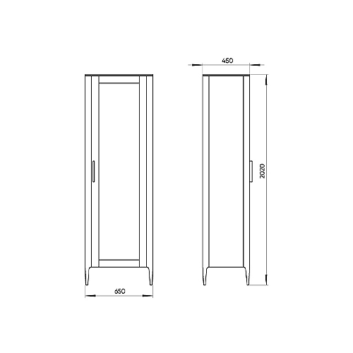 Витрина молочного цвета со стеклянной дверью с 4-мя полками и 2-мя ящиками Type  во Владивостоке