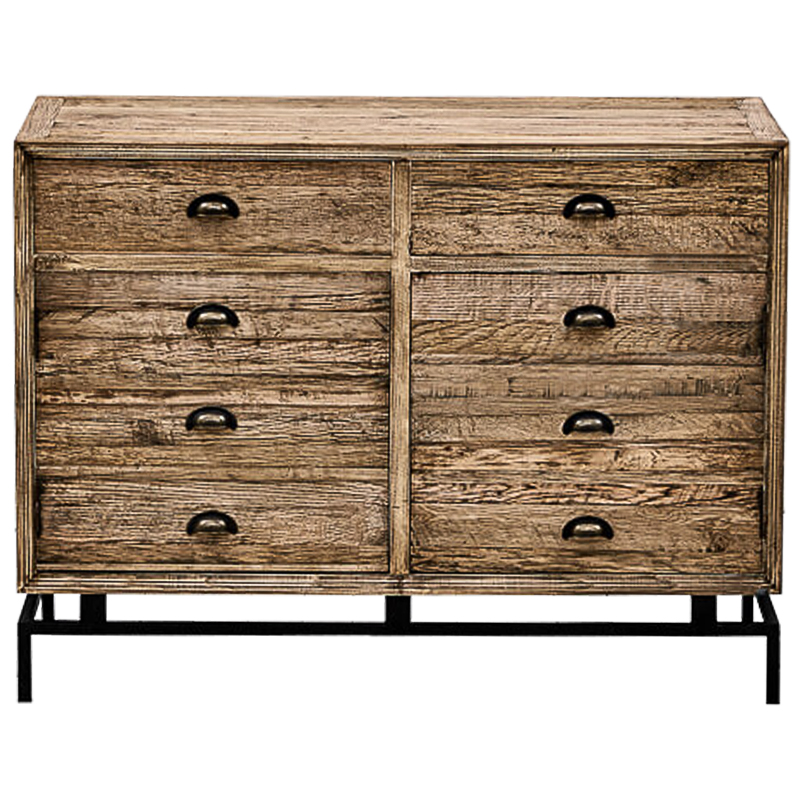 Комод деревянный в стиле Лофт Eligio Wood Commode Коричневый Черный Комод деревянный в стиле Лофт Eligio Wood Commode Коричневый Черный во Владивостоке | Loft Concept