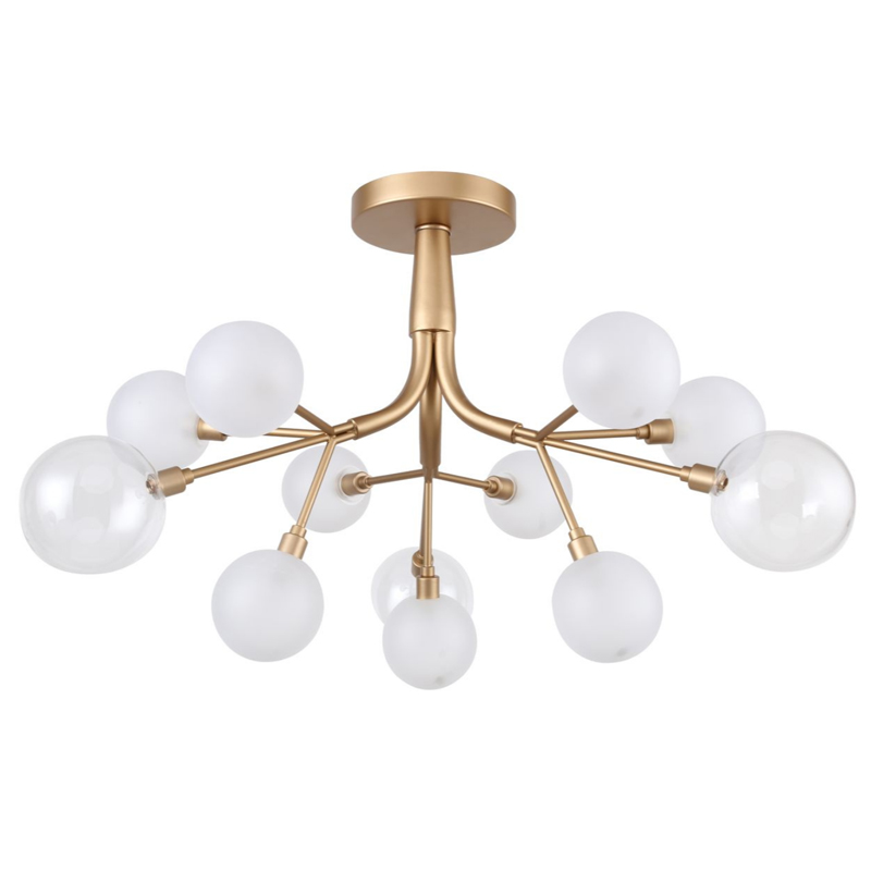 Потолочный Светильник Berries Chandelier White матовое золото Прозрачный Прозрачный белый Потолочный Светильник Berries Chandelier White матовое золото Прозрачный Прозрачный белый во Владивостоке | Loft Concept