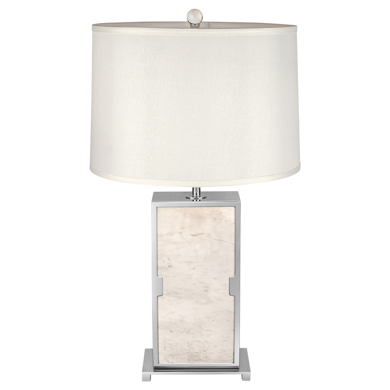 Настольная лампа с абажуром Wilbur Chrome Marble Table Lamp Хром ivory ( слоновая кость ) Настольная лампа с абажуром Wilbur Chrome Marble Table Lamp Хром ivory ( слоновая кость ) во Владивостоке | Loft Concept