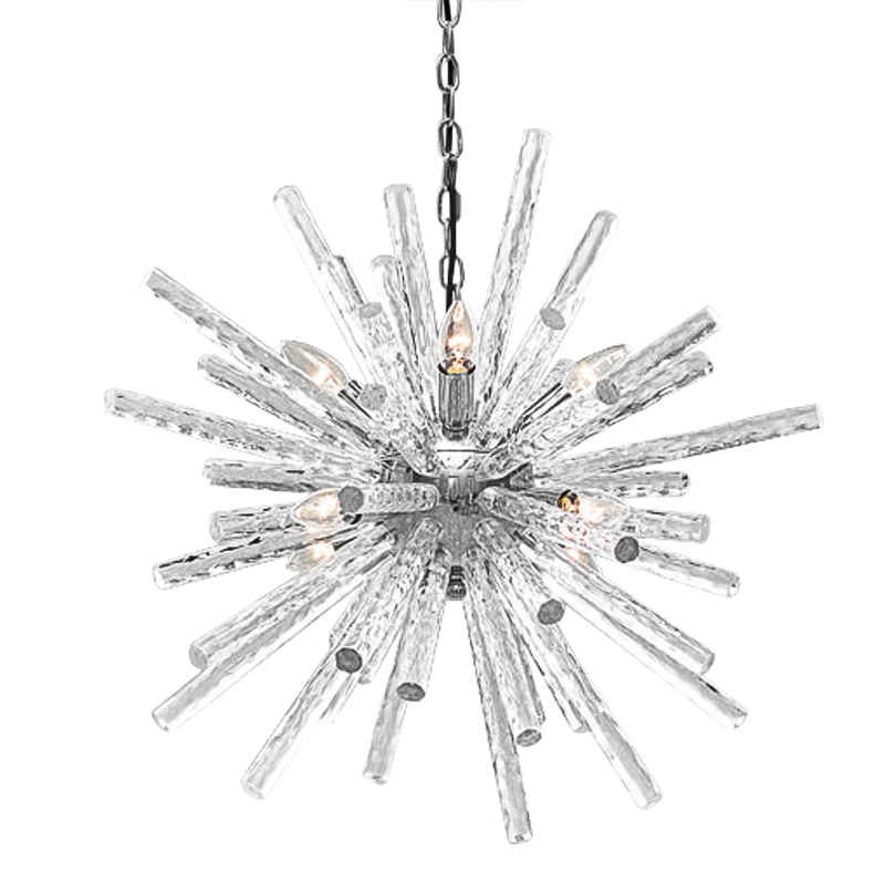 Люстра Icicles Sputnik Chandeliers Хром Прозрачный Люстра Icicles Sputnik Chandeliers Хром Прозрачный во Владивостоке | Loft Concept