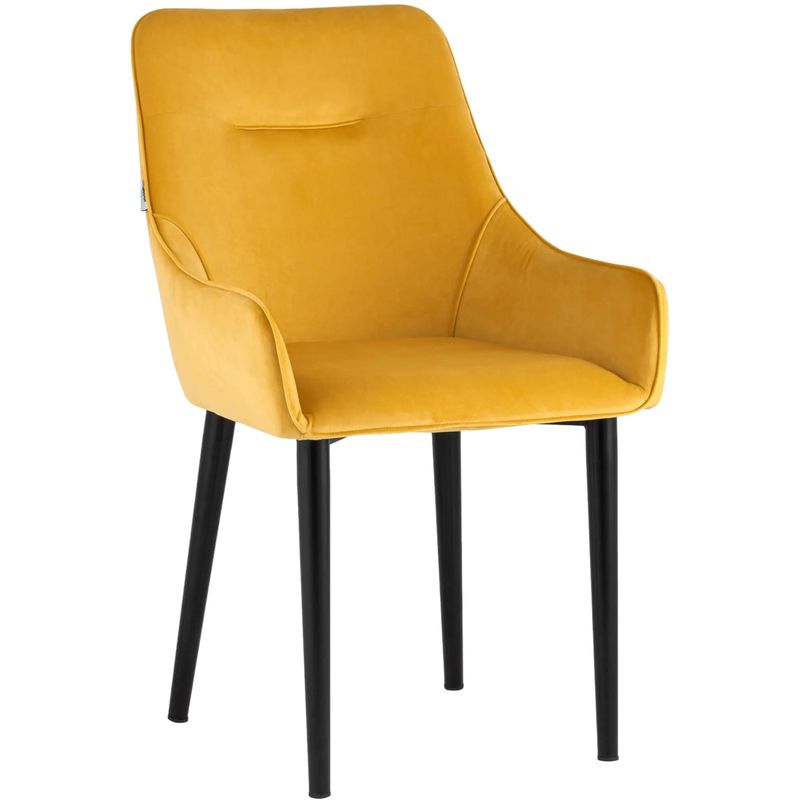 Стул Joan Chair Велюр Мандариновый Цвет Оранжевый Черный Стул Joan Chair Велюр Мандариновый Цвет Оранжевый Черный во Владивостоке | Loft Concept