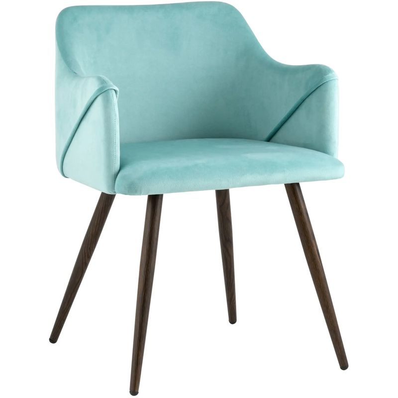 Стул Monarch Chair Бирюзовый Велюр Бирюзовый Коричневый Стул Monarch Chair Бирюзовый Велюр Бирюзовый Коричневый во Владивостоке | Loft Concept