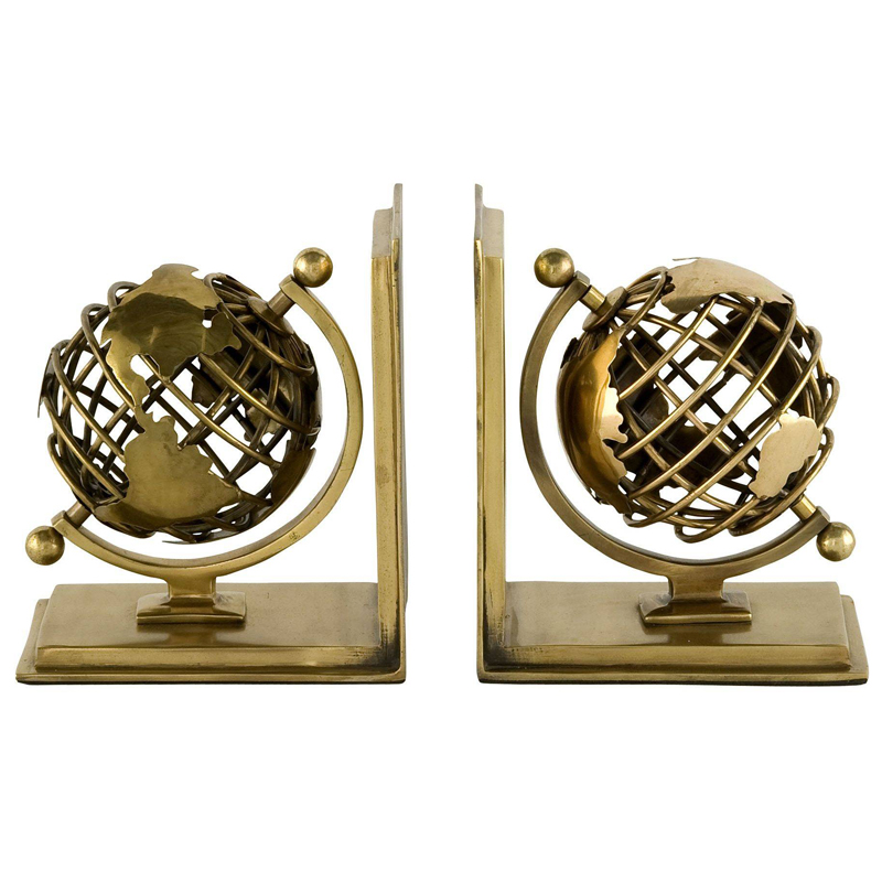 Держатель для книг Eichholtz Bookend Globe set of 2 Латунь Античная полированная Держатель для книг Eichholtz Bookend Globe set of 2 Латунь Античная полированная во Владивостоке | Loft Concept