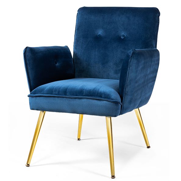 Кресло Mentoro blue Синий Латунь Кресло Mentoro blue Синий Латунь во Владивостоке | Loft Concept